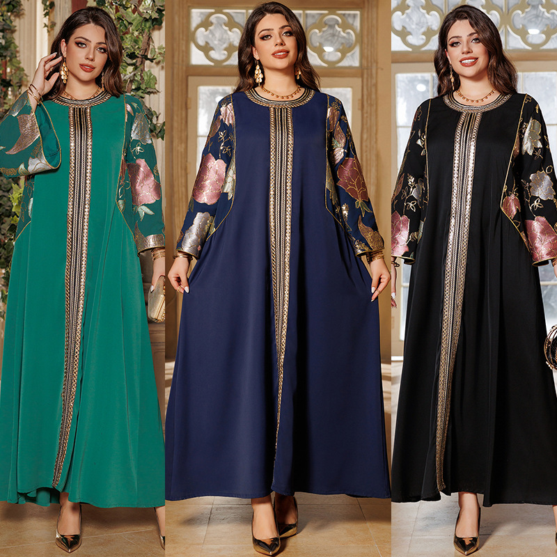 Embroidery Kaftan - Eid Müslüman Parti Elbise Kadınlar için