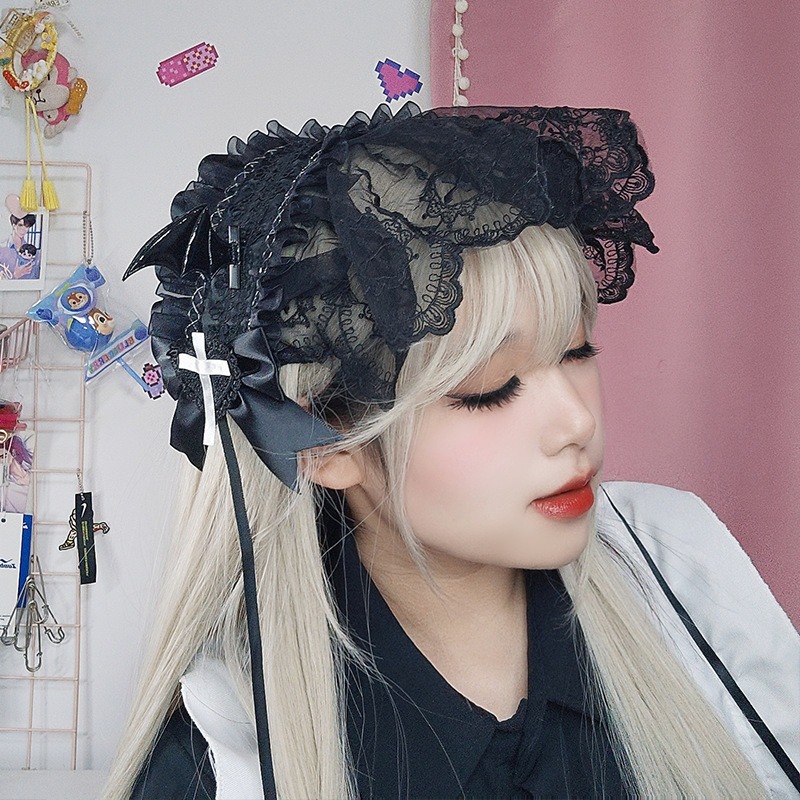 Embroidery Gothic - Cosplay Anime Gotik Lolita Hizmetçi Dantel