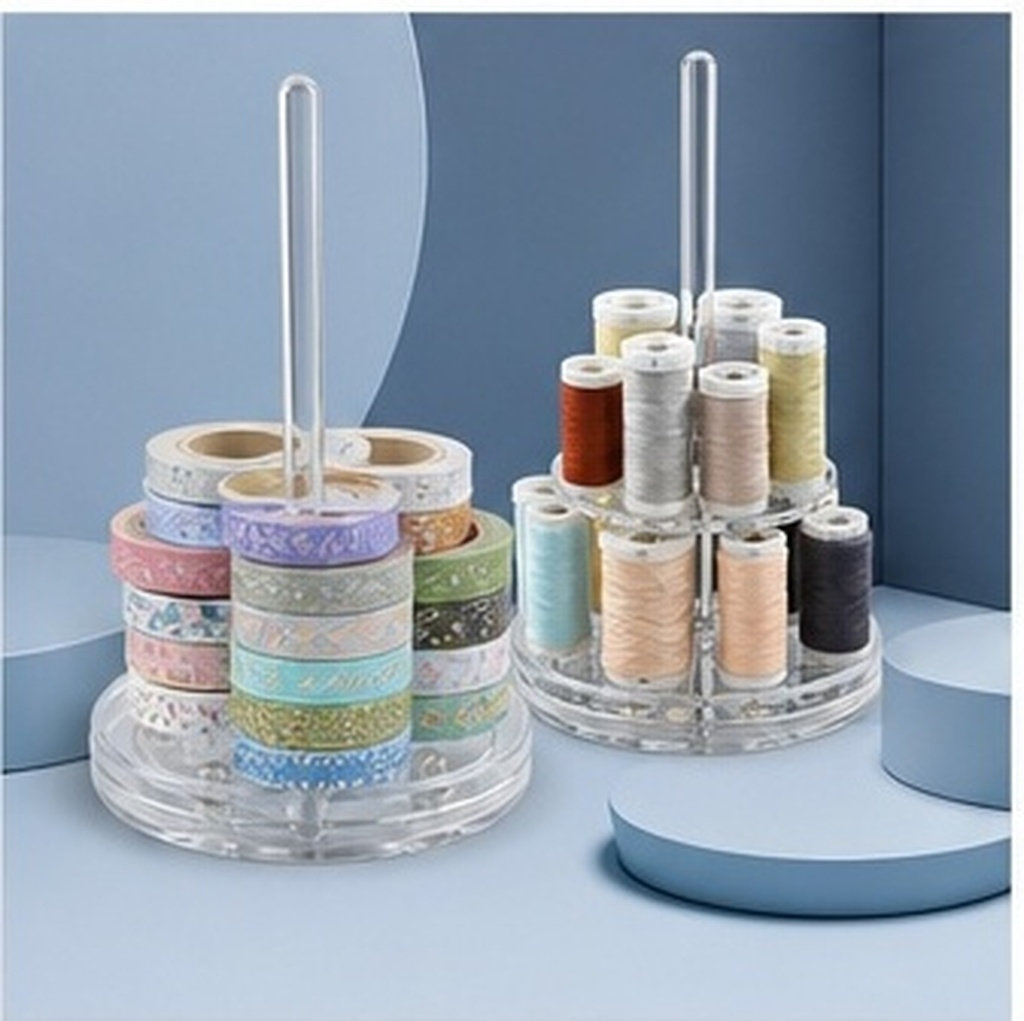 Embroidery Yarns - 2 Adet Masaüstü Döner Şerit Tutucu,