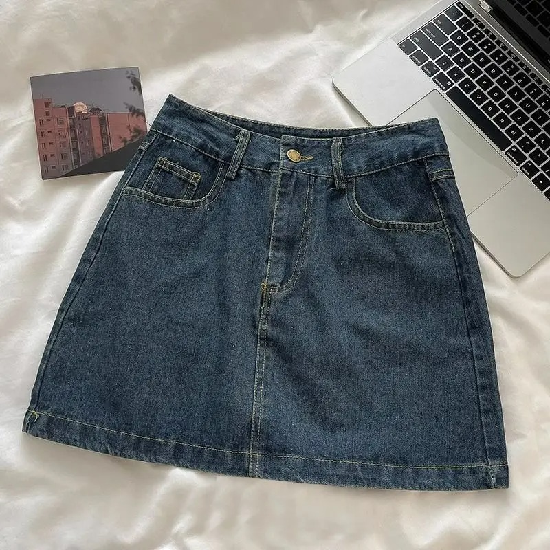 Embroidery Fashion - Y2K Kot Etek Takımı: Vintage Japon
