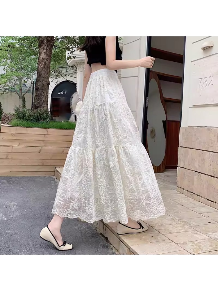 Embroidery Effect - Büyük Beden Kadın Yüksek Bel A