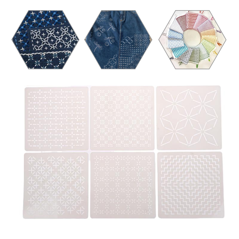Embroidery Quilting - 9 adet/32 adet Sashiko Nakış Şablonları