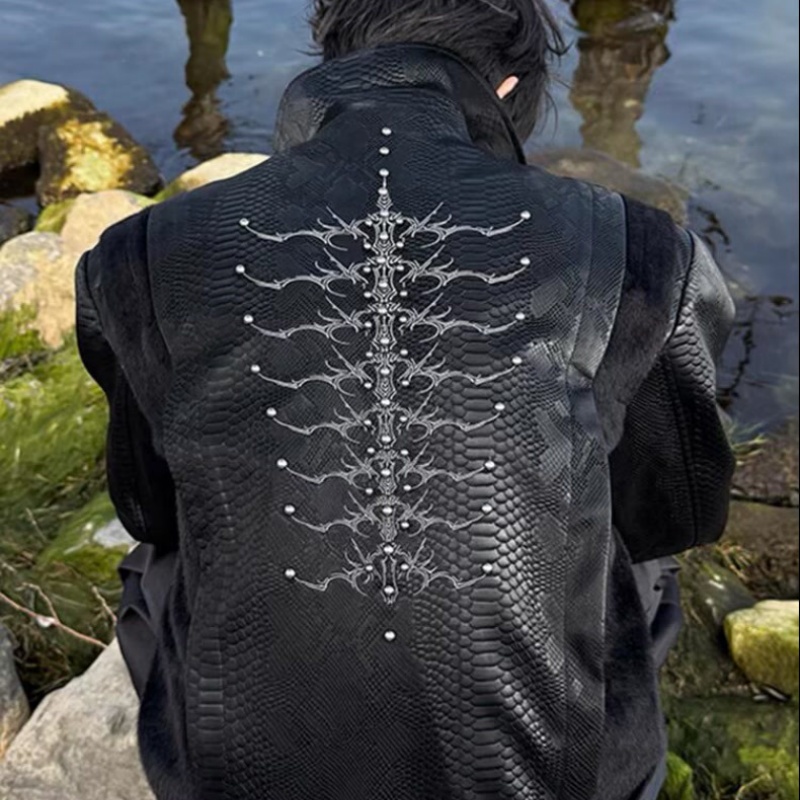 Erkekler Siyah Yılan Kabartmal - Embroidery Gothic incelemesi ve fiyatı