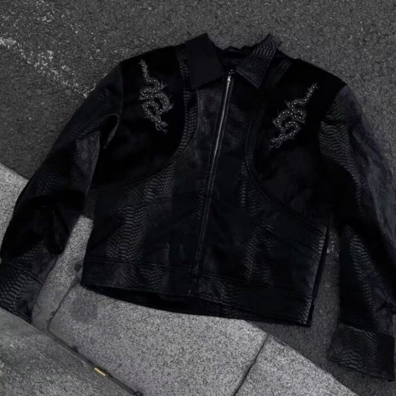 Erkekler Siyah Yılan Kabartmal - Embroidery Gothic incelemesi ve fiyatı