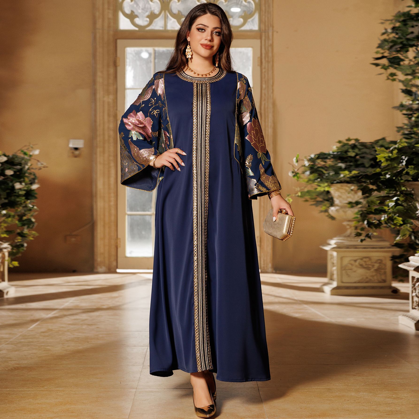 Eid Müslüman Parti Elbise Kadı - Embroidery Kaftan incelemesi ve fiyatı