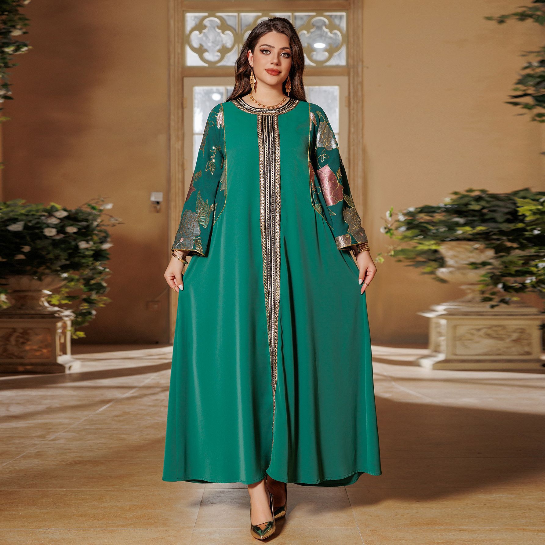 Eid Müslüman Parti Elbise Kadı - Embroidery Kaftan incelemesi ve fiyatı