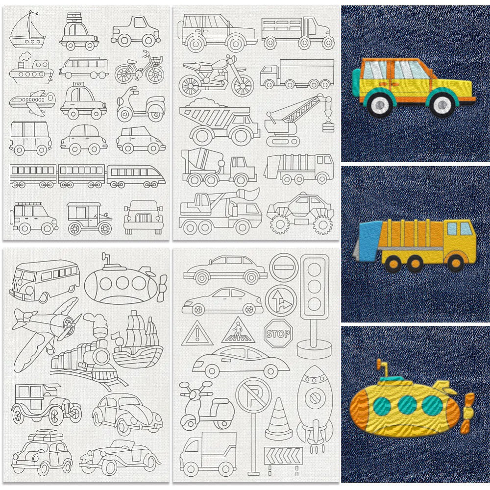 50 Adet Ulaşım Aracı Nakış Des - Embroidery Cloth incelemesi ve fiyatı