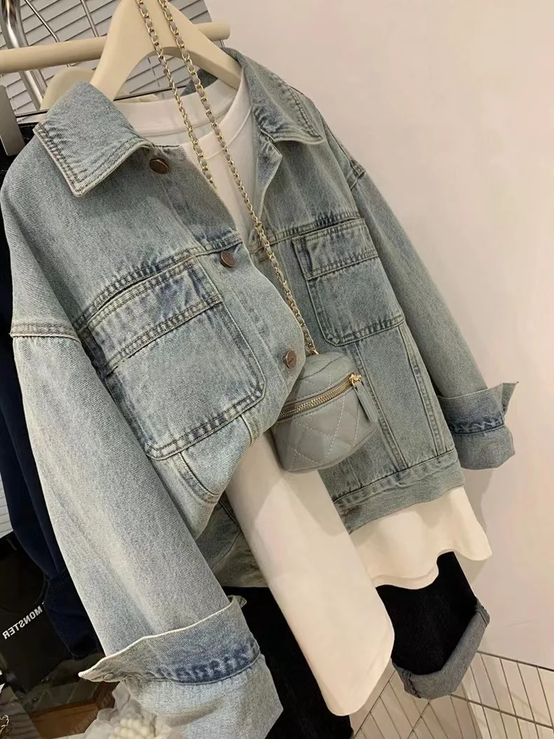 Denim Ceket Kadın Y2k İlkbahar - Embroidery Gothic incelemesi ve fiyatı