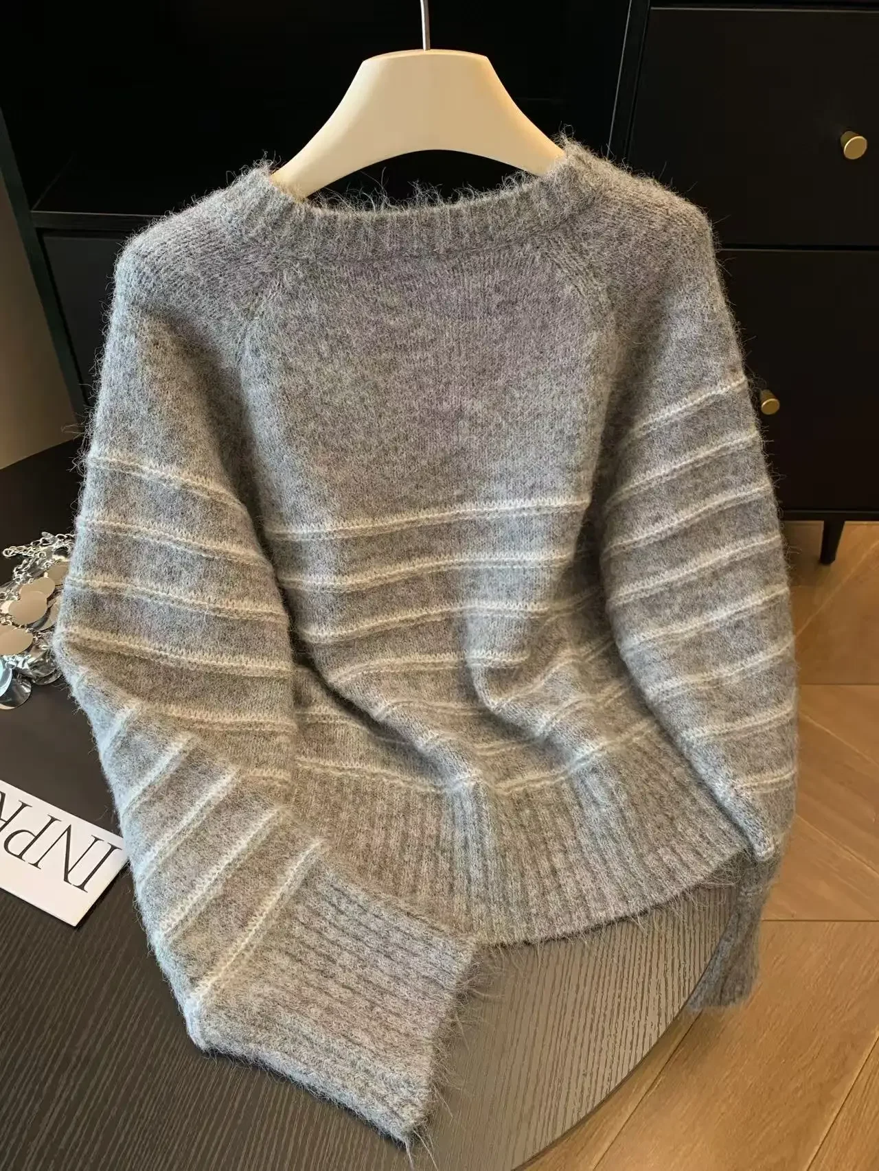 Sonbahar Kış Kadın Çizgili Yün - Embroidery Fashion incelemesi ve fiyatı