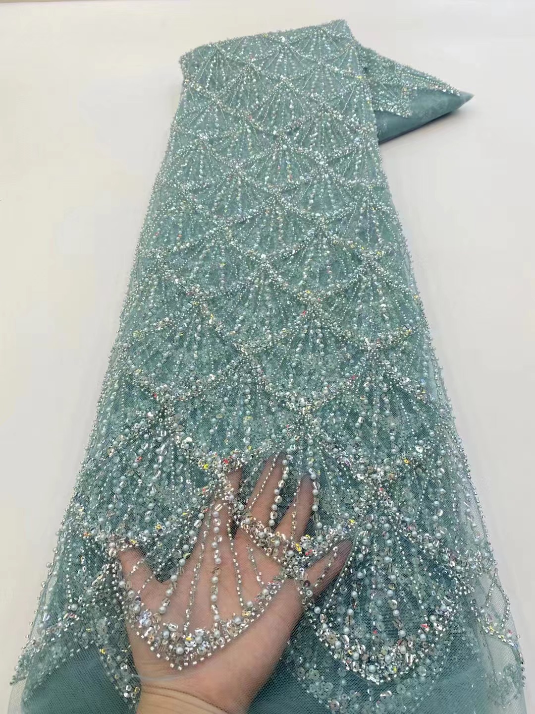 Afrika Tül Dantel Kumaş 2026 F - Embroidery Net Fabric incelemesi ve fiyatı