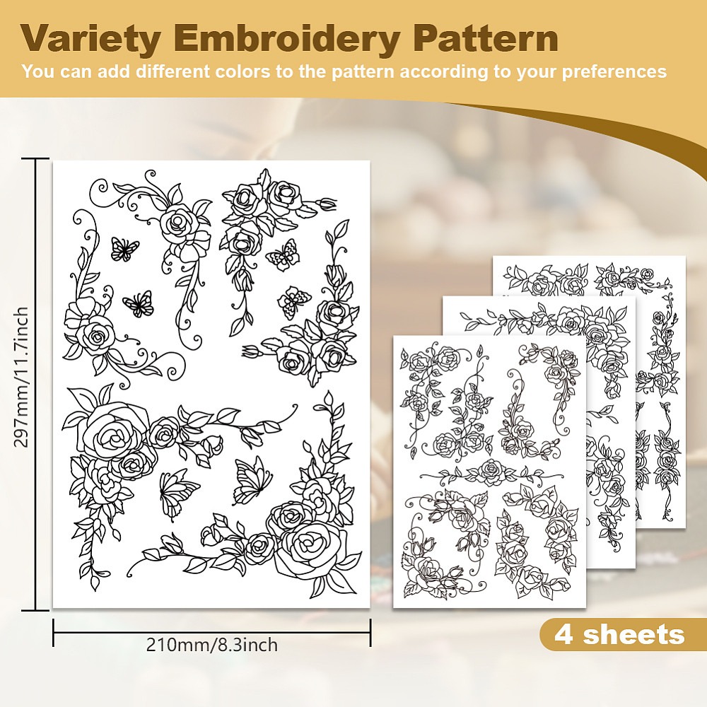 38 Adet Gül Danteli 4 Yaprak S - Embroidery Cloth incelemesi ve fiyatı