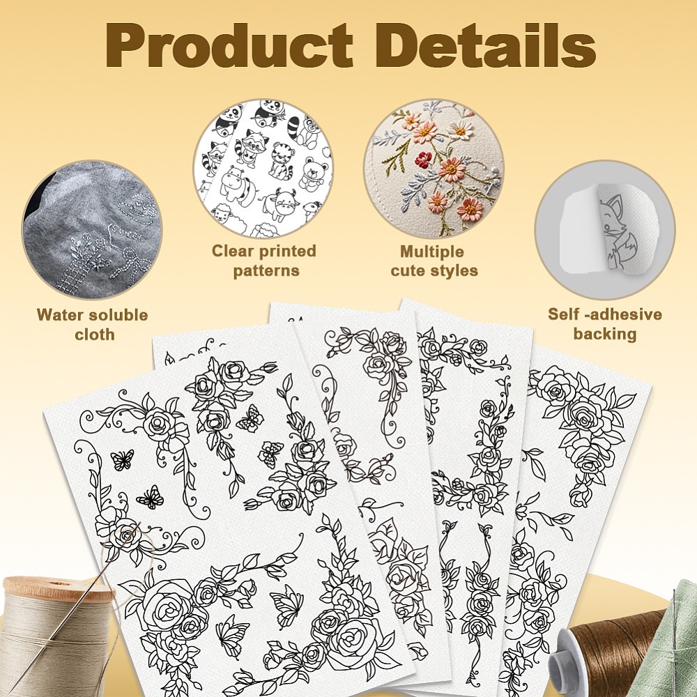 38 Adet Gül Danteli 4 Yaprak S - Embroidery Cloth incelemesi ve fiyatı