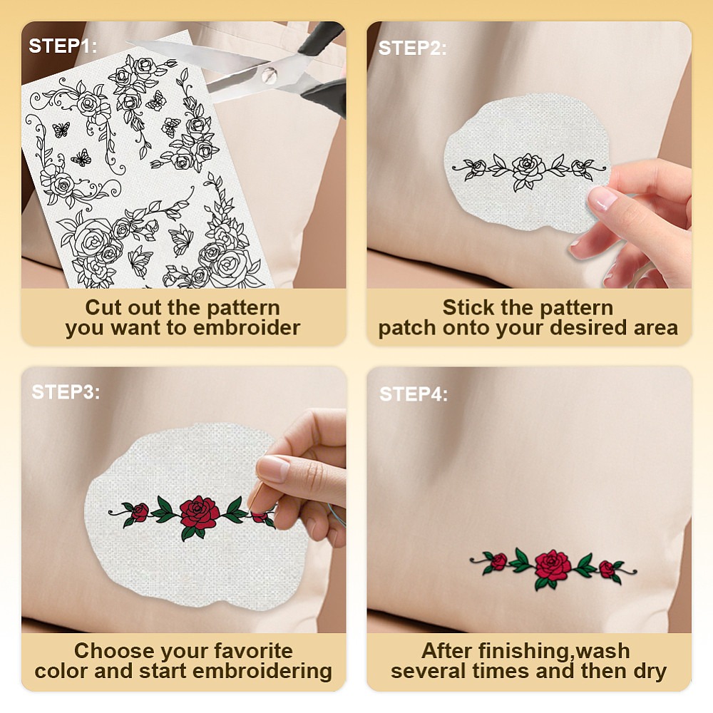 38 Adet Gül Danteli 4 Yaprak S - Embroidery Cloth incelemesi ve fiyatı
