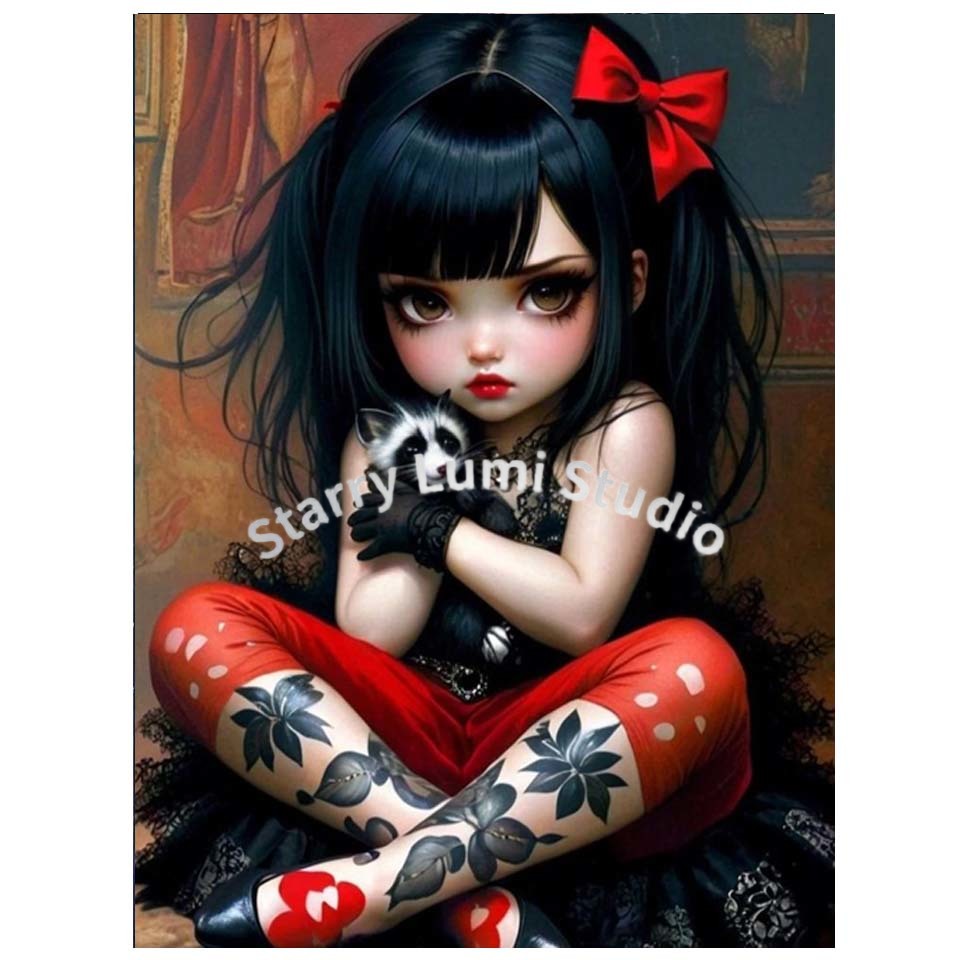 5D Elmas Boyama Seti Gotik Kız - Embroidery Gothic incelemesi ve fiyatı