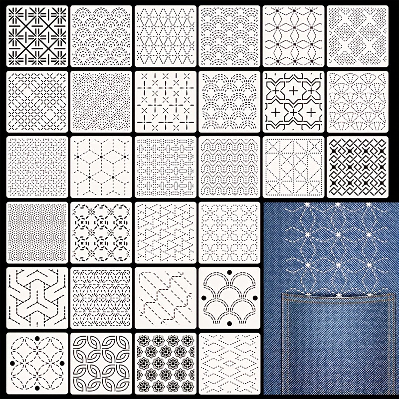30 adet nakış şablonları DIY n - Embroidery Yarns incelemesi ve fiyatı