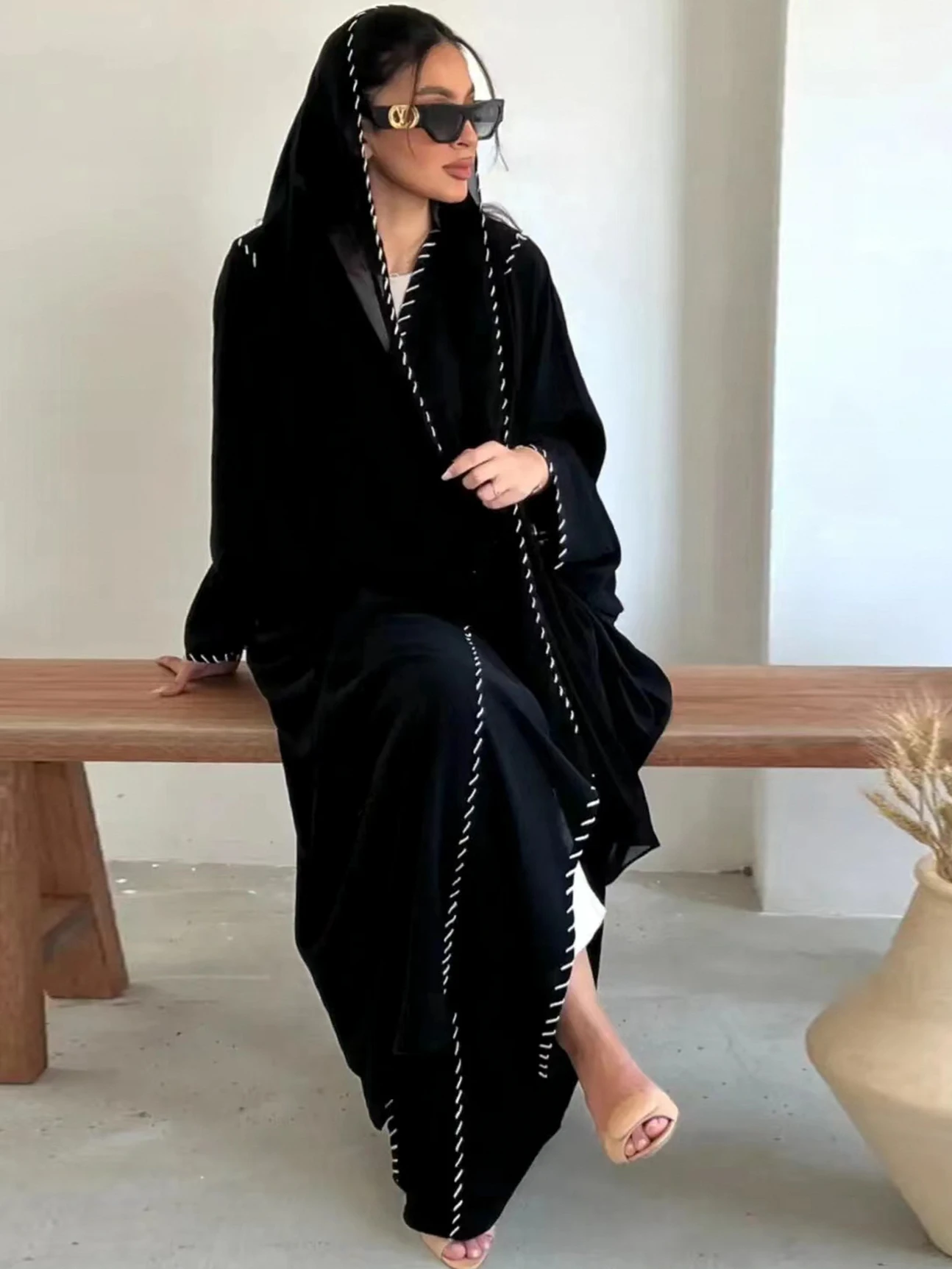 Müslüman Kadın Abaya Eşarp ile - Embroidery Kaftan incelemesi ve fiyatı