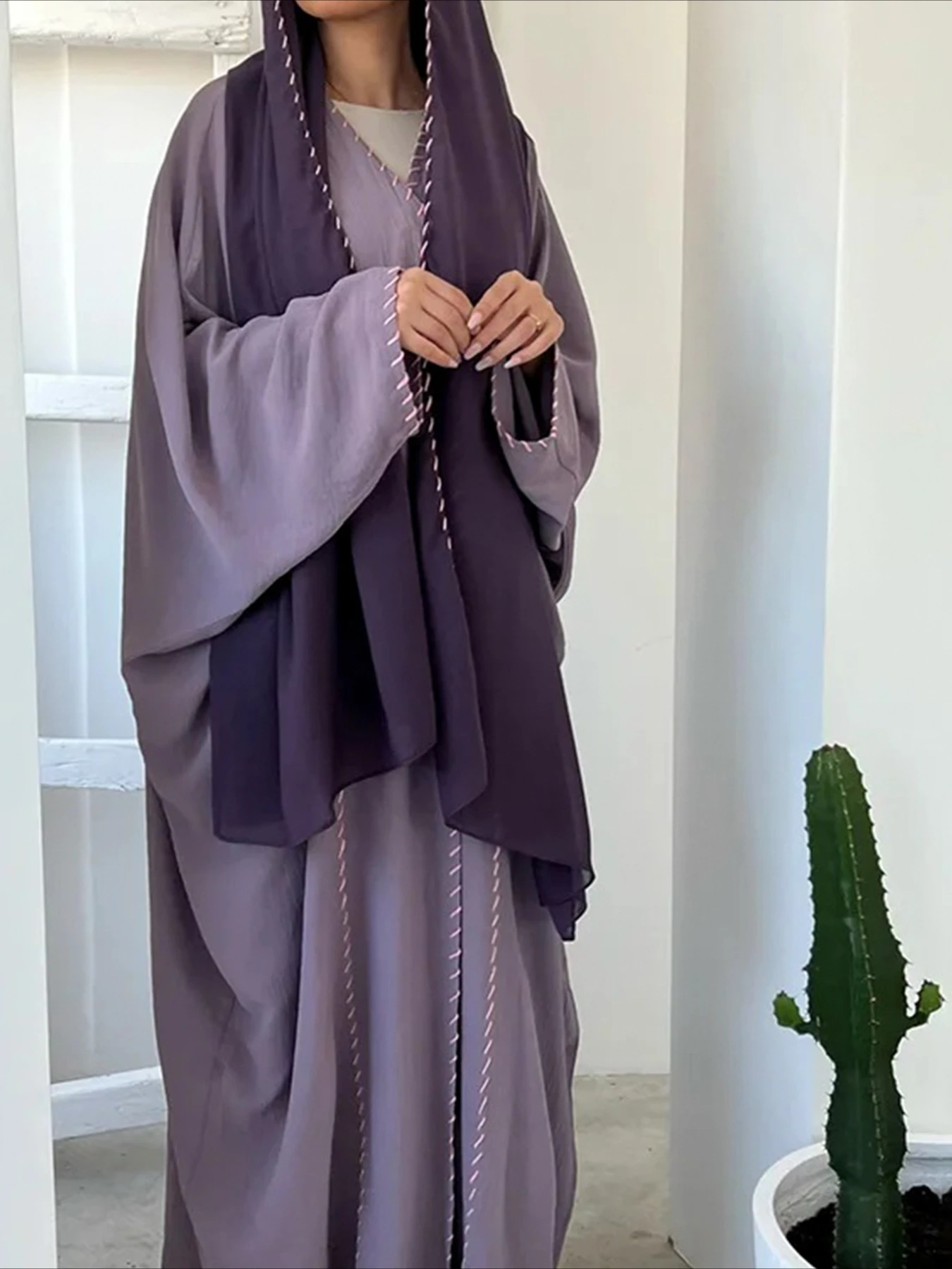 Müslüman Kadın Abaya Eşarp ile - Embroidery Kaftan incelemesi ve fiyatı