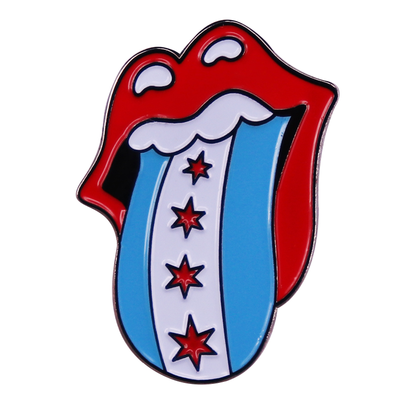 Chicago bayrağı emaye Pin müzi - Embroidery Lips incelemesi ve fiyatı