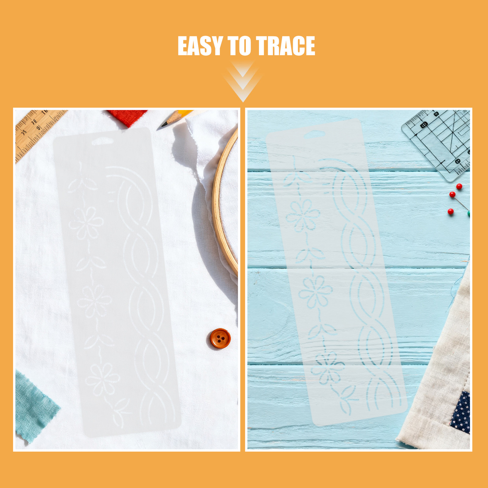2 Adet Köşe Desen Şablonu, El  - Embroidery Quilting incelemesi ve fiyatı