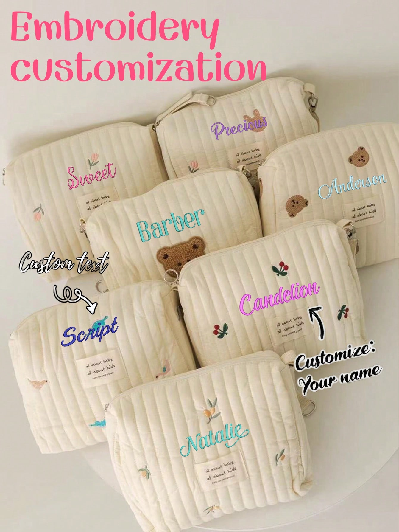 Özel İsim Nakışlı Bebek Bezi Ç - Embroidery Names incelemesi ve fiyatı